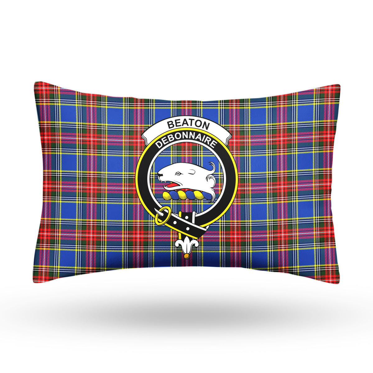 Beaton Modern Tartan Crest Pillow Cover