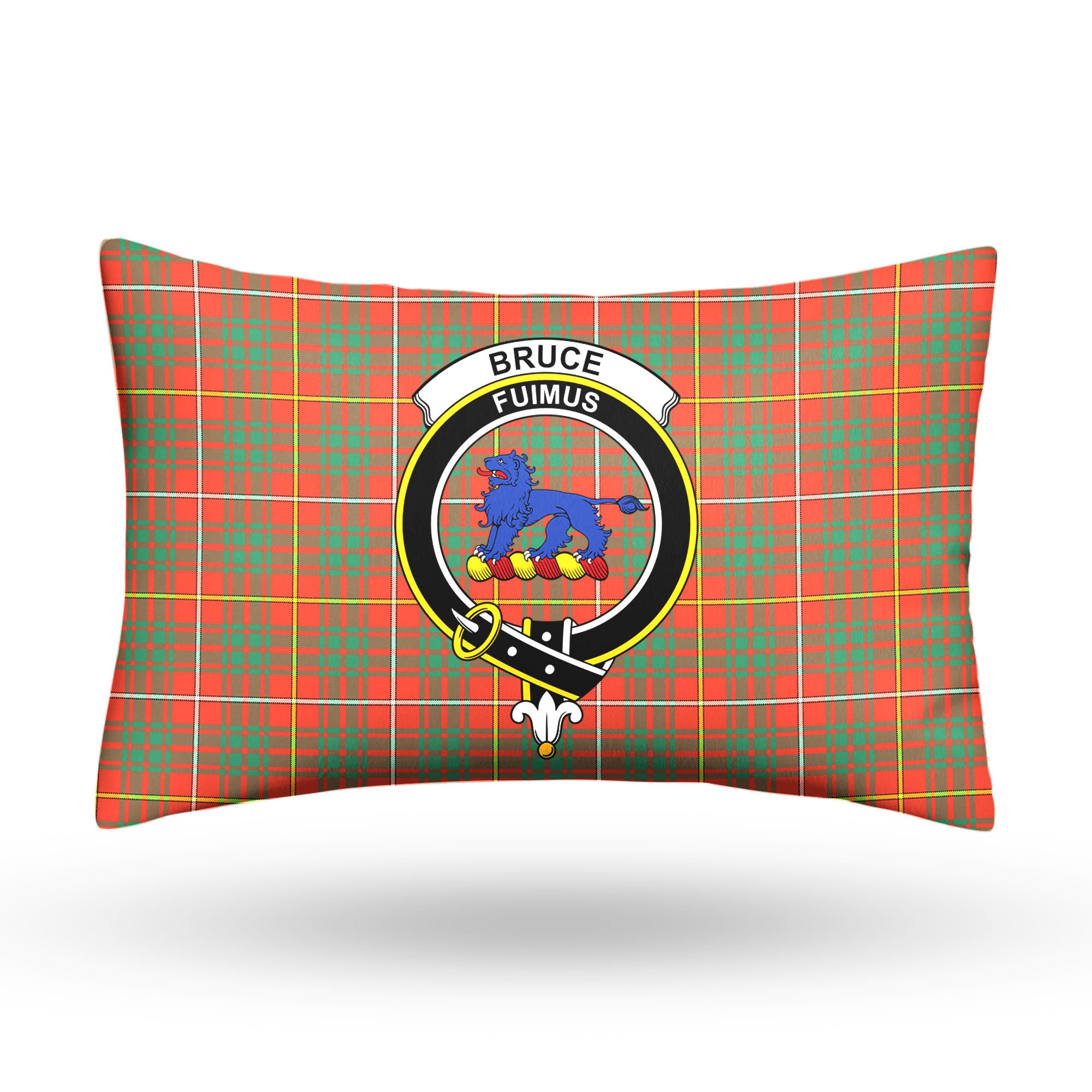 Bruce Ancient Tartan Crest Pillow Cover