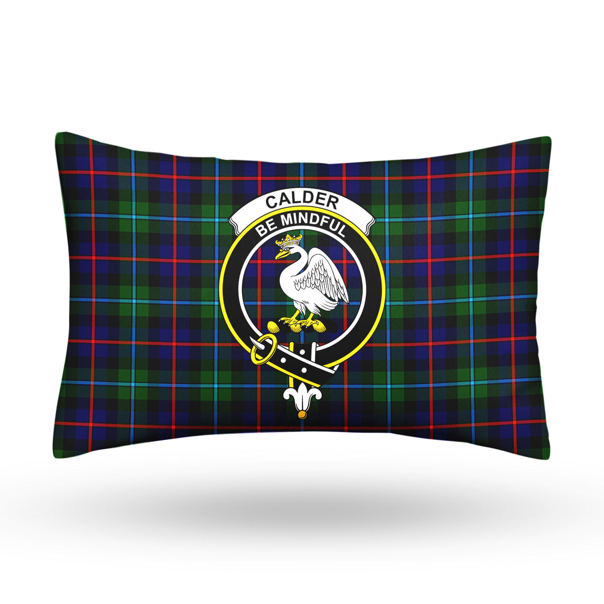 Calder (Calder-Campbell) Tartan Crest Pillow Cover