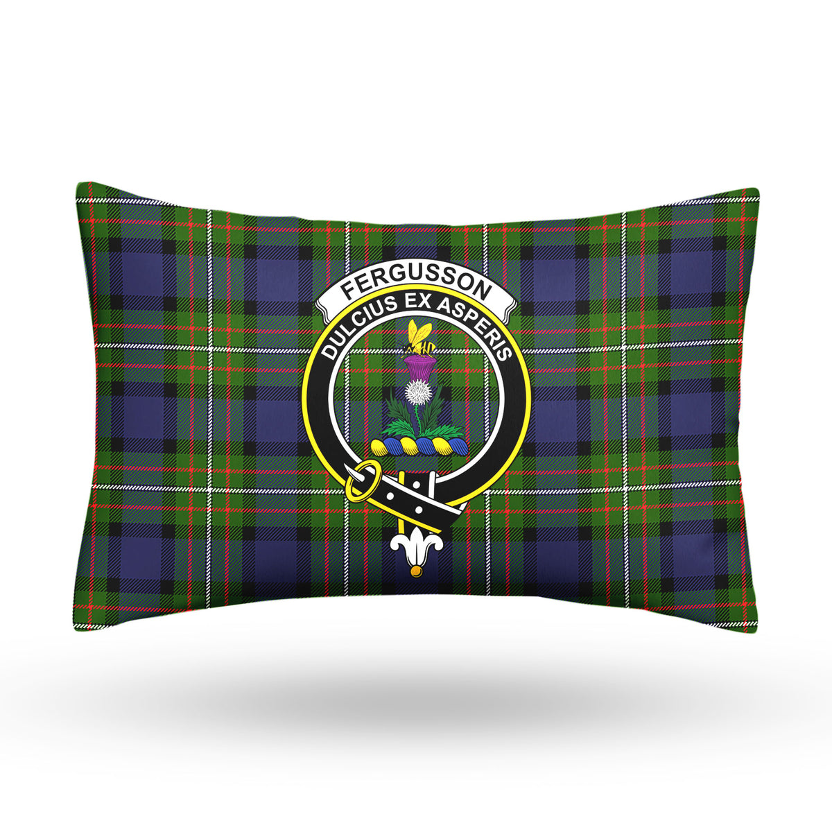 Fergusson Modern Tartan Crest Pillow Cover