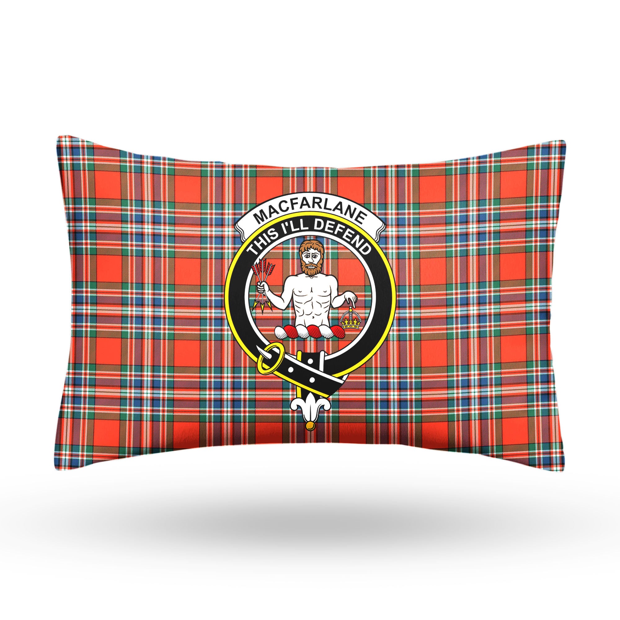 MacFarlane Ancient Tartan Crest Pillow Cover