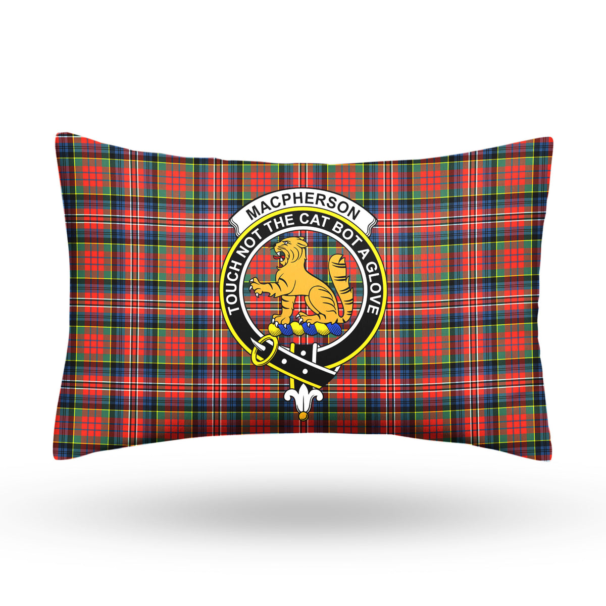 MacPherson Ancient Tartan Crest Pillow Cover