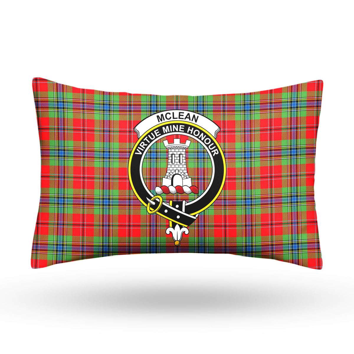 McLean of Duart Modern Tartan Crest Pillow Cover