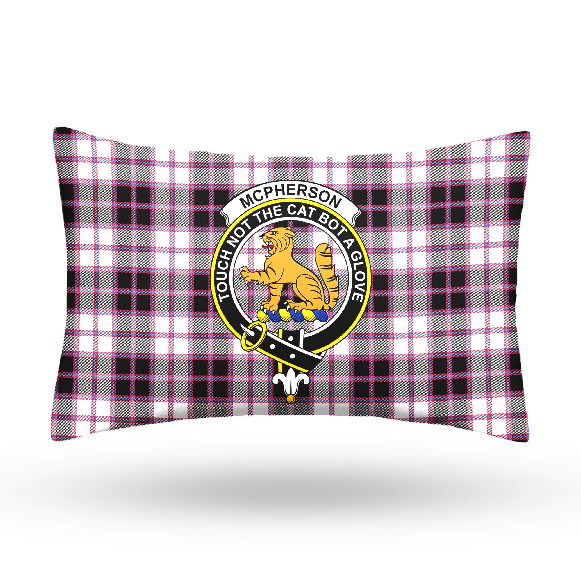 McPherson Hunting Modern Tartan Crest Pillow Cover