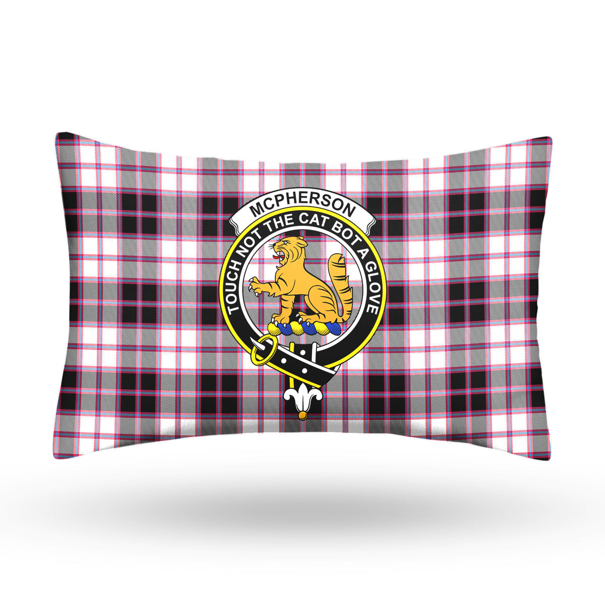 McPherson Hunting Modern Tartan Crest Pillow Cover