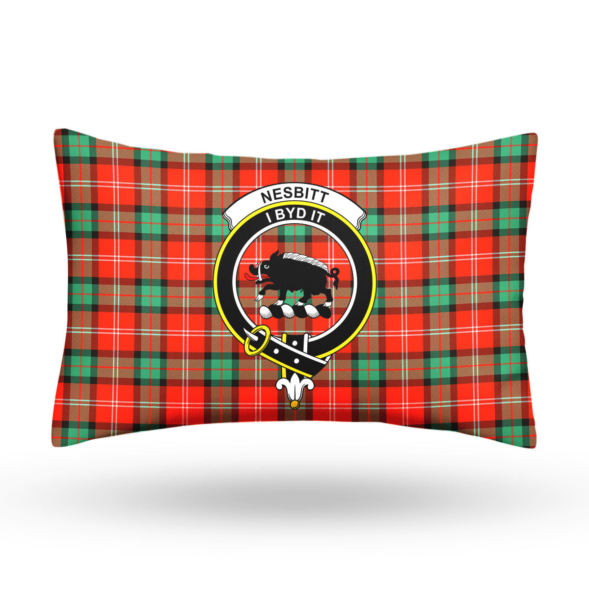 Nesbitt Ancient Tartan Crest Pillow Cover