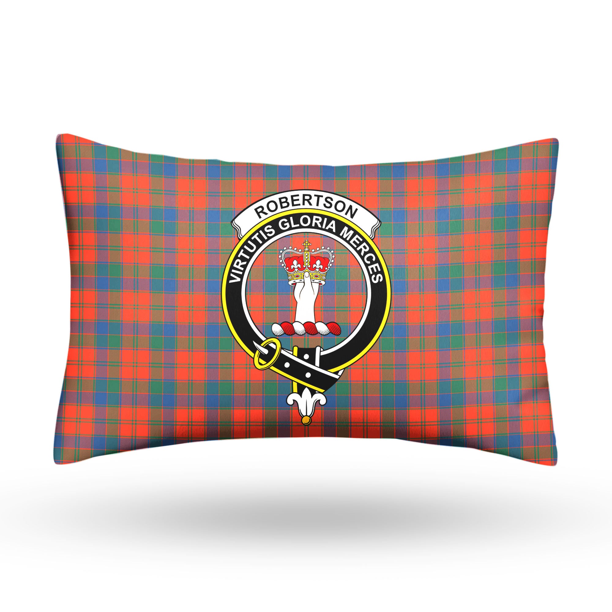 Robertson Ancient Tartan Crest Pillow Cover