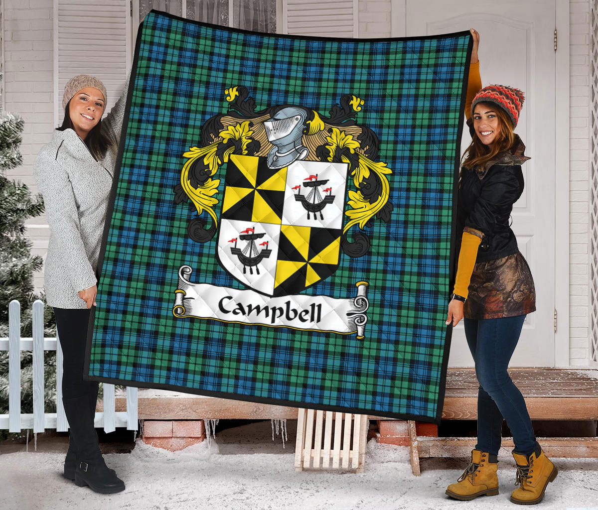 Campbell Ancient 01 Tartan Coat of Arms Quilt