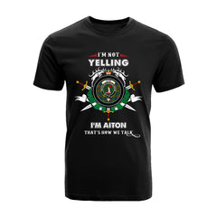 Aiton Tartan Crest T-shirt - I'm not yelling style