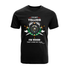 Wood Tartan Crest T-shirt - I'm not yelling style