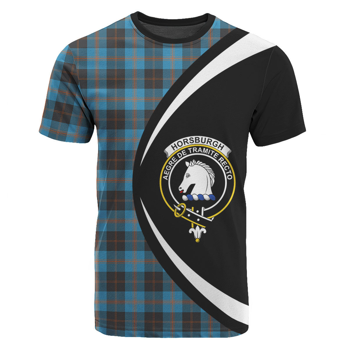 Horsburgh Tartan Crest T-shirt - Circle Style