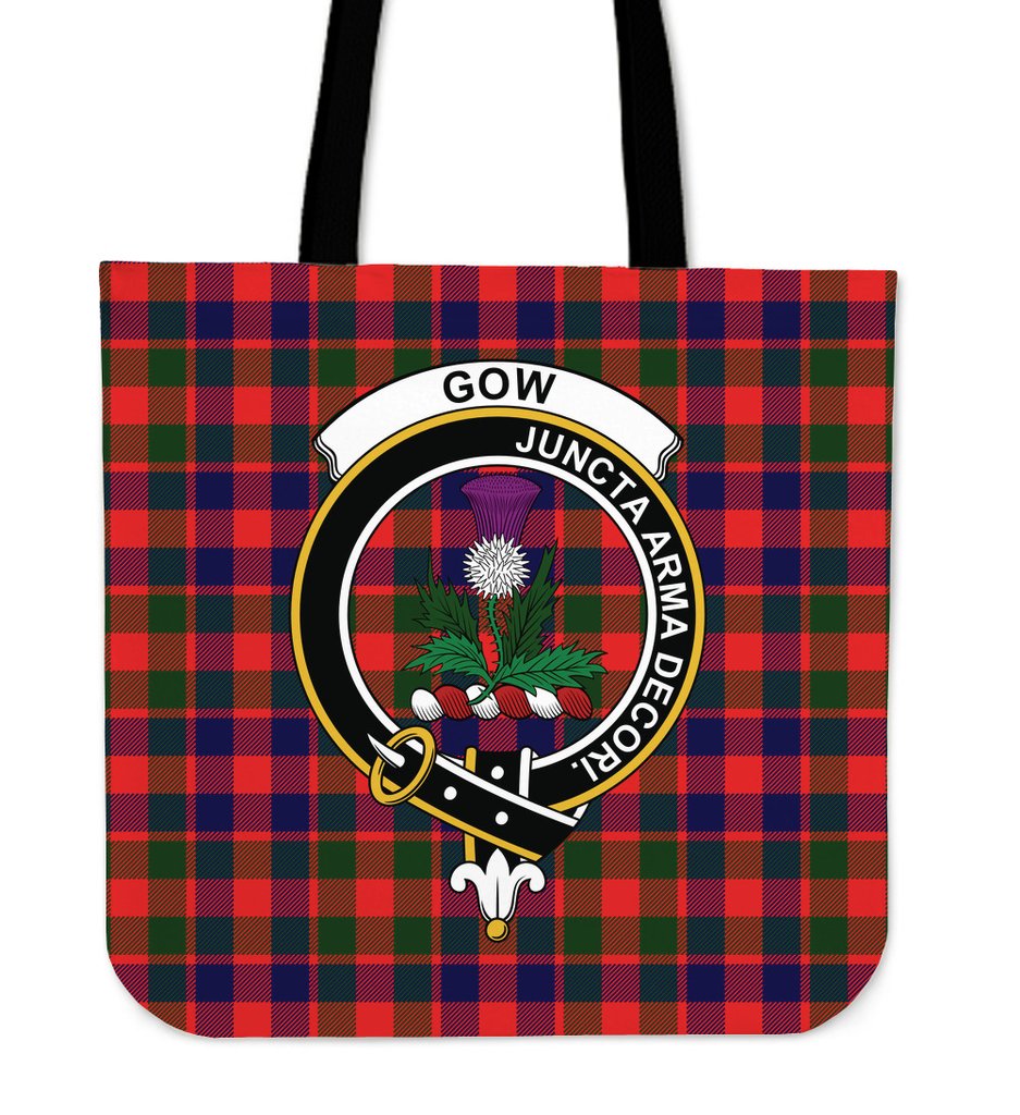 Gow of Skeoch Tartan Crest Tote Bag