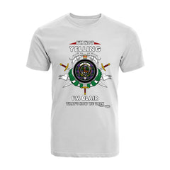 Blair Tartan Crest T-shirt - I'm not yelling style