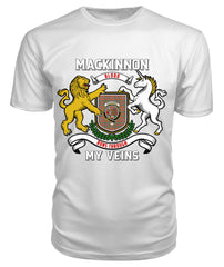 MacKinnon Ancient Tartan Crest 2D T-shirt - Blood Runs Through My Veins Style