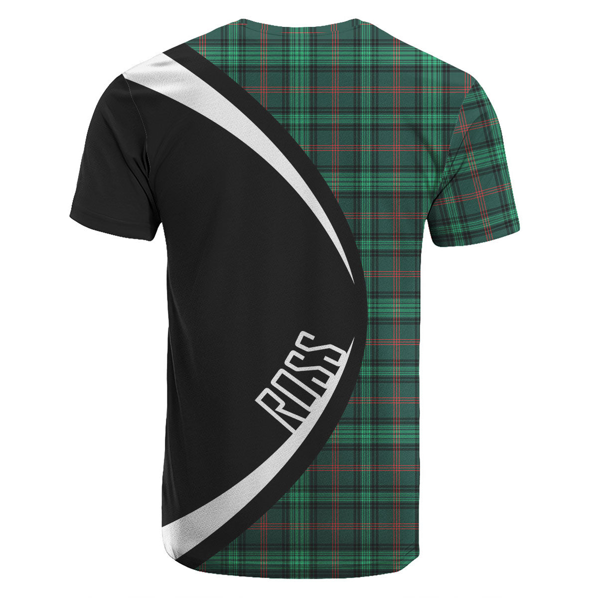Ross Hunting Modern Tartan Crest T-shirt - Circle Style