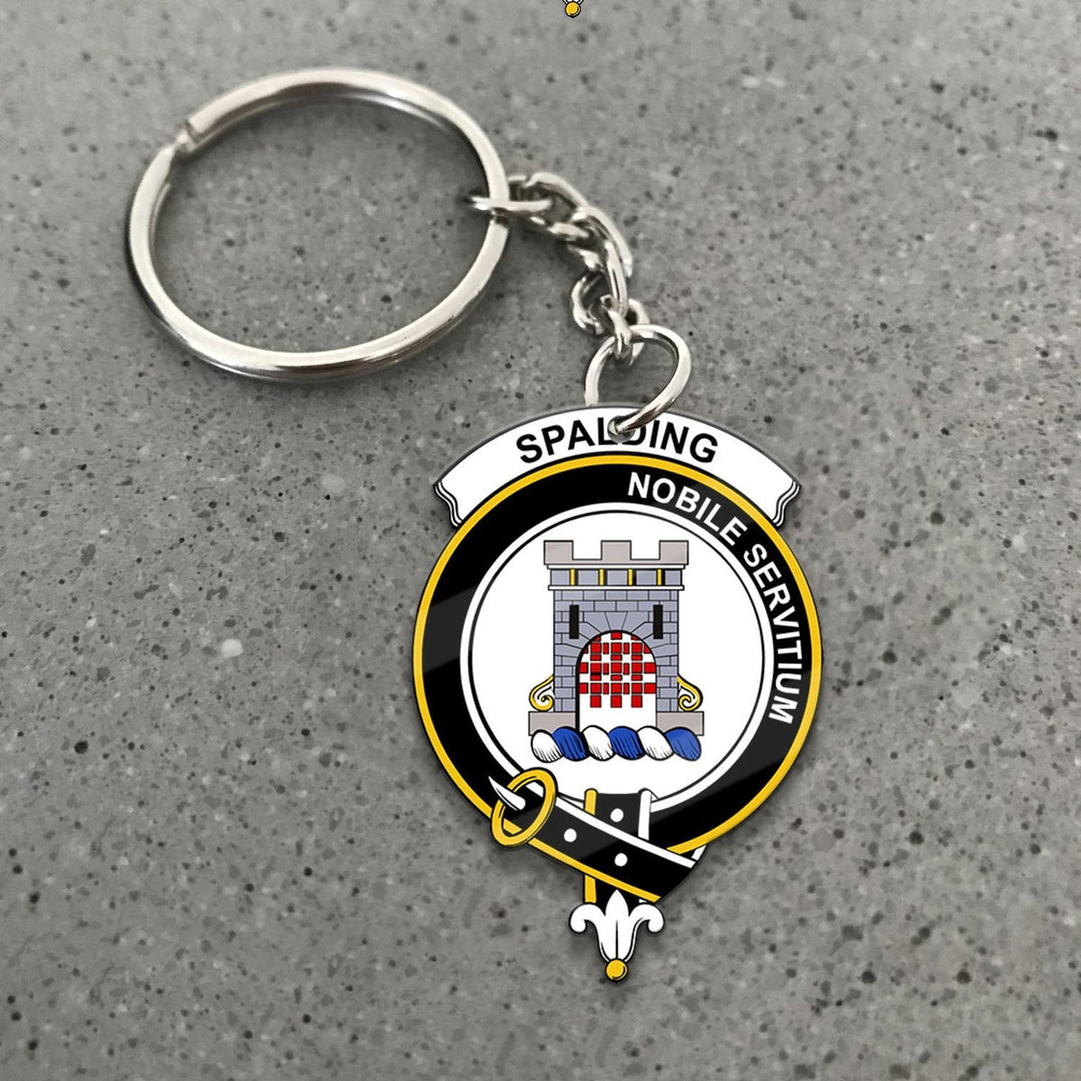 Spalding Crest Keychain