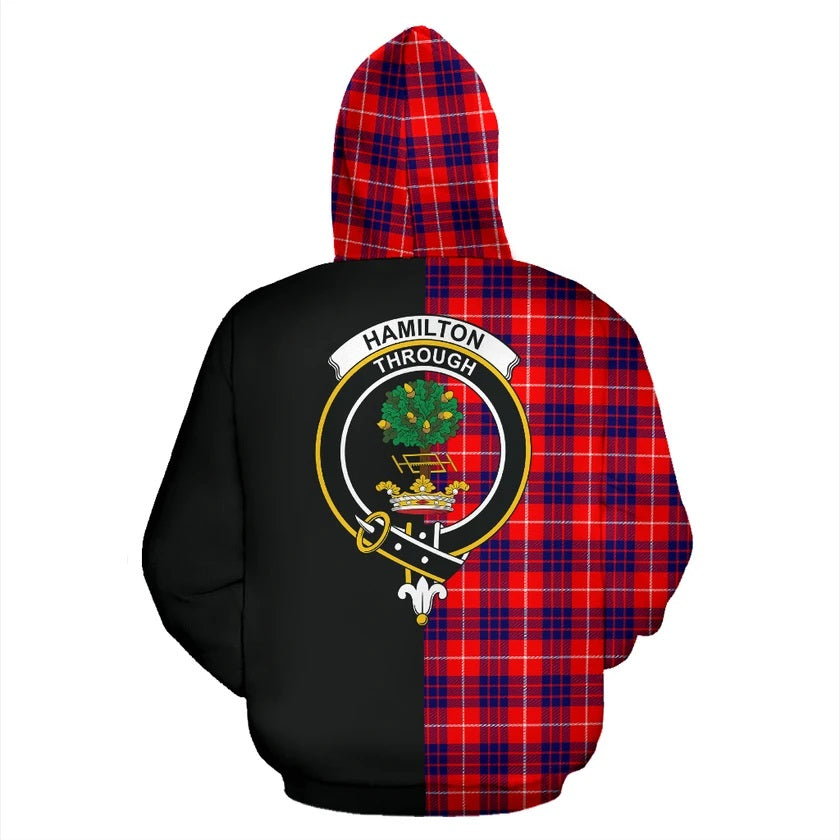 Hamilton Modern Tartan Zipper Hoodie - Half Of Me Style