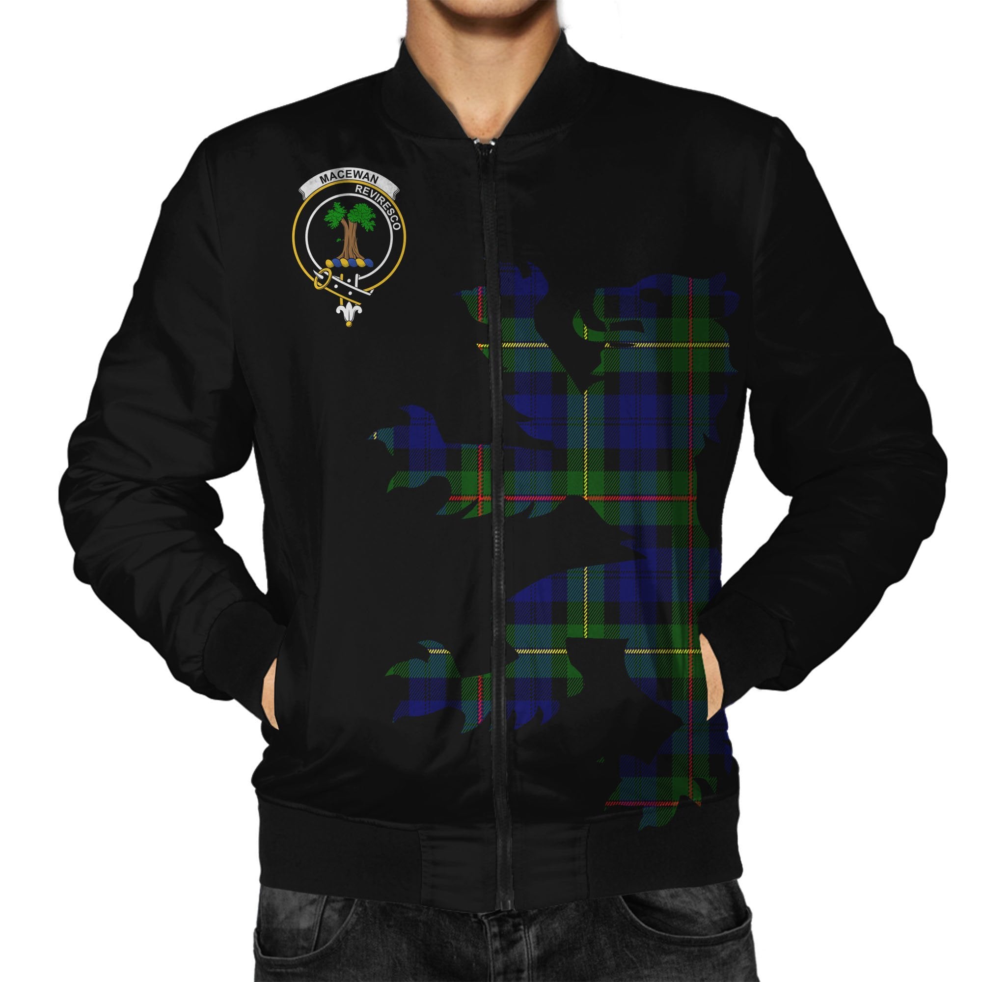 MacEwan Tartan Bomber Jacket Lion & Thistle