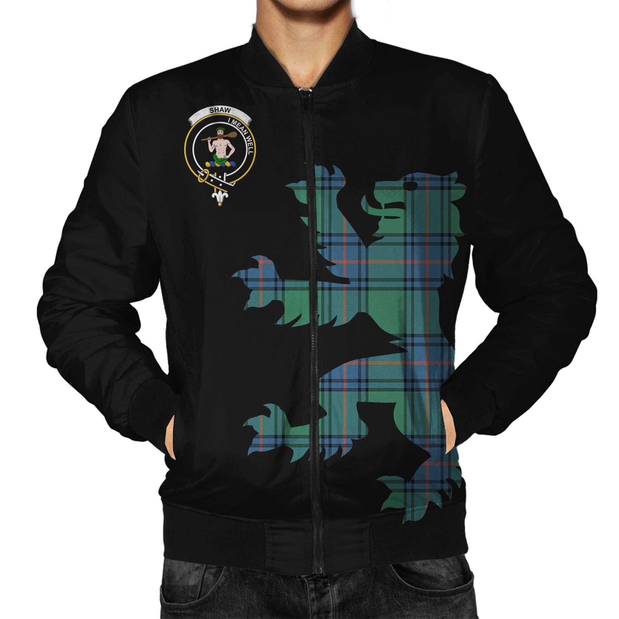 Shaw of Sauchie Tartan Bomber Jacket Lion & Thistle
