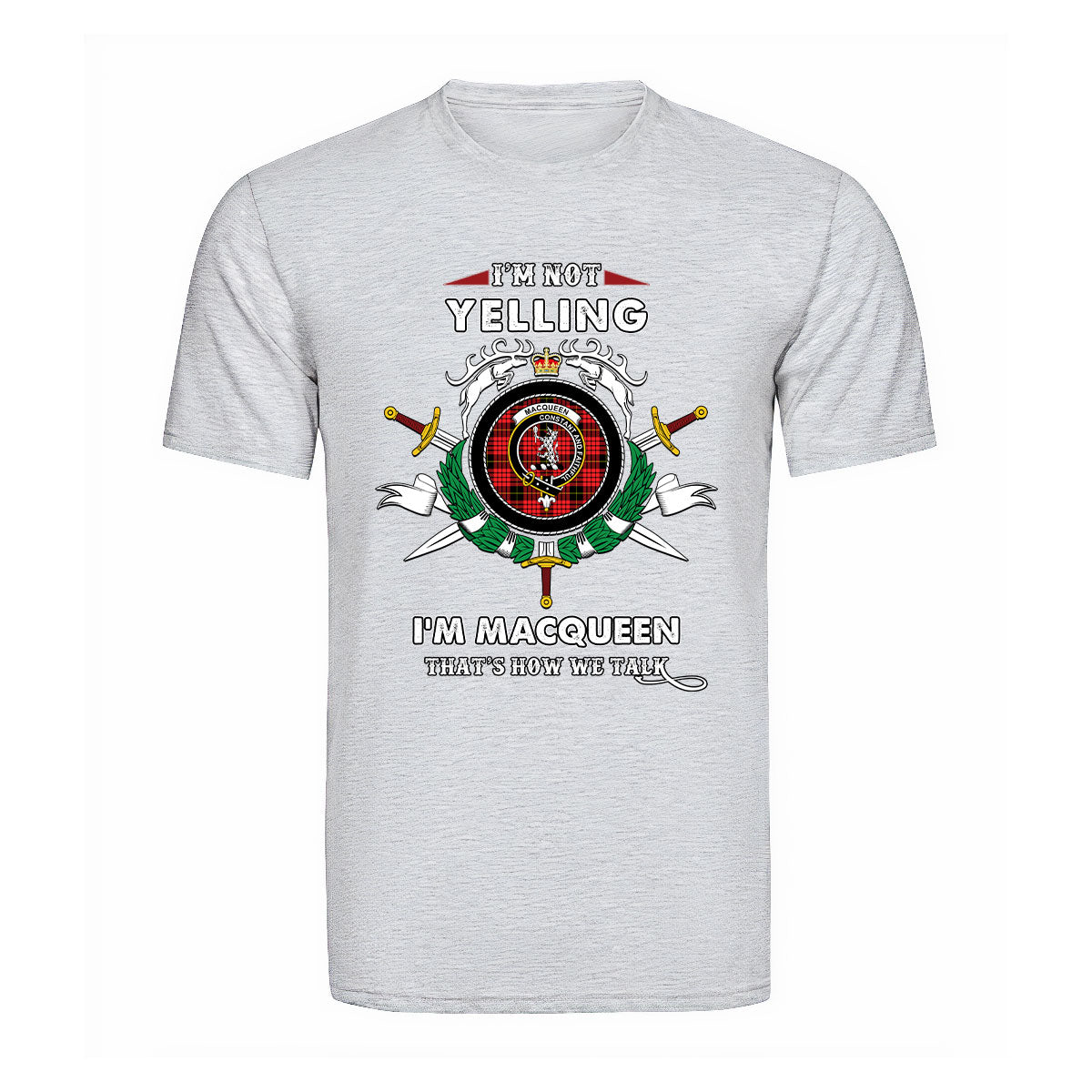 MacQueen Tartan Crest T-shirt - I'm not yelling style