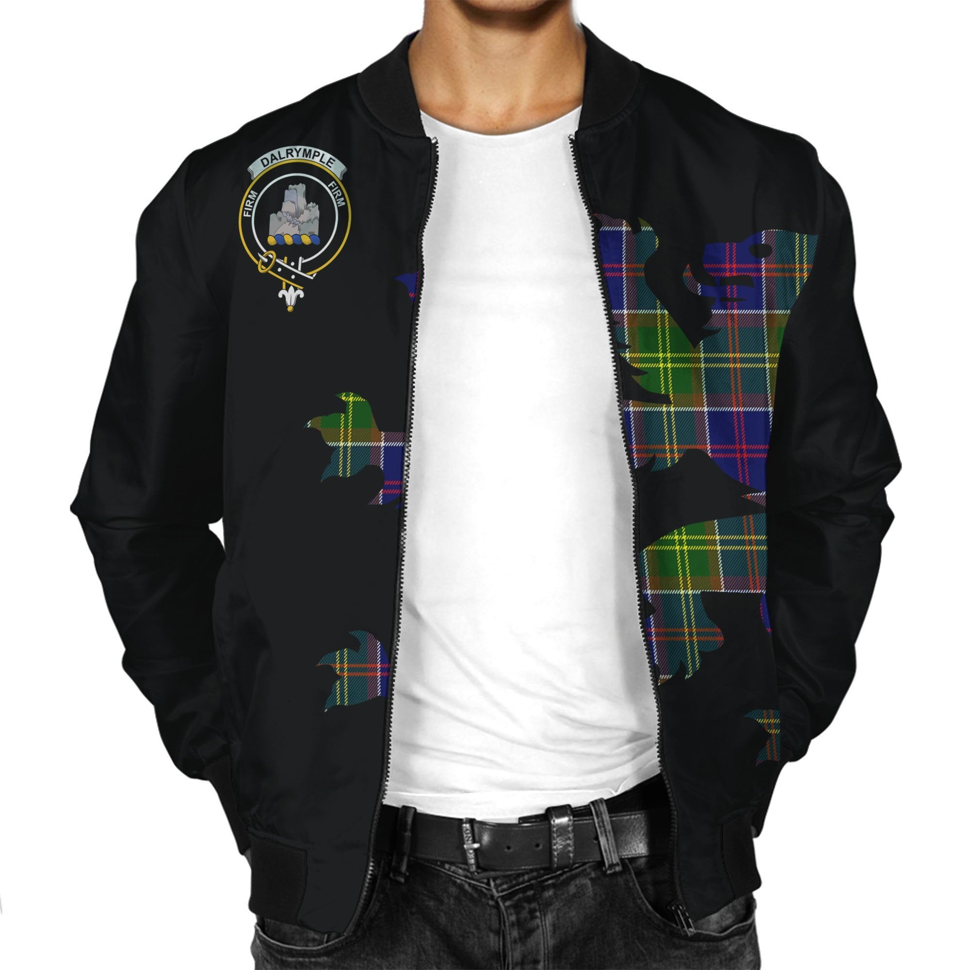 Dalrymple Tartan Bomber Jacket Lion & Thistle