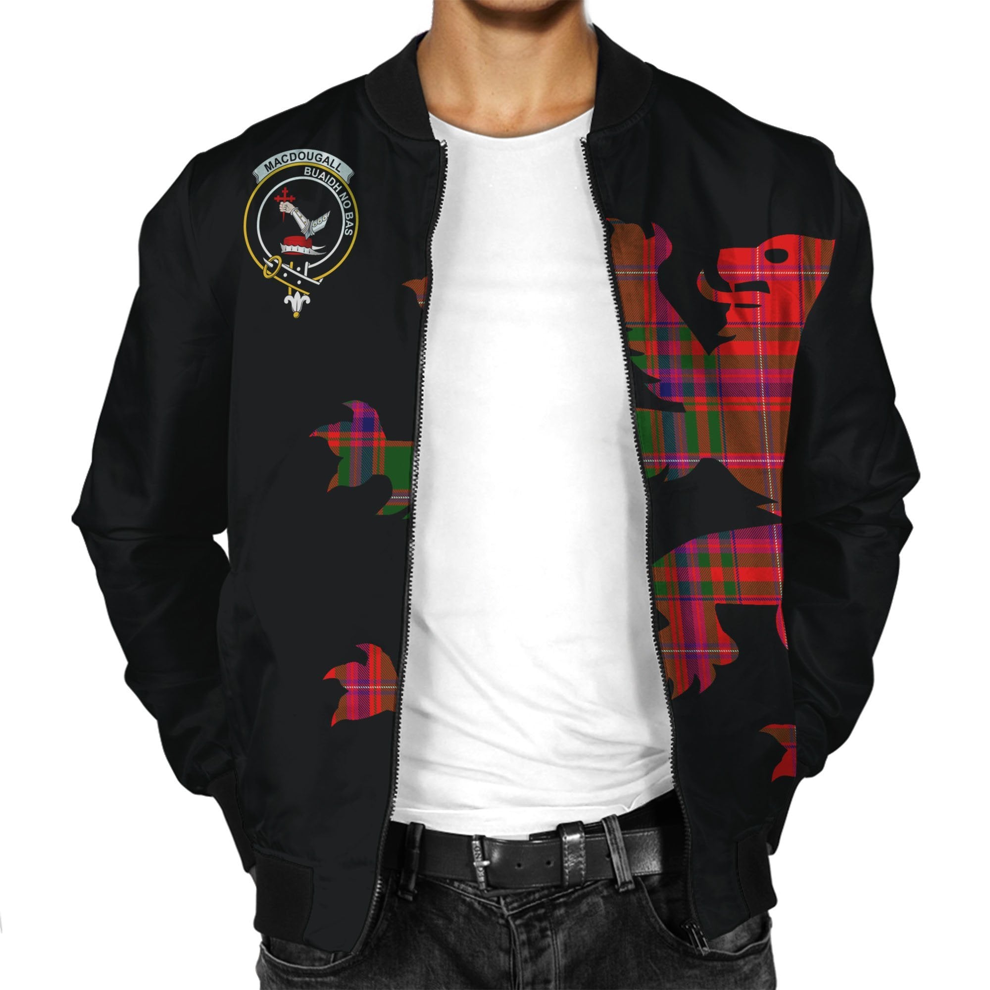 MacDougall Tartan Bomber Jacket Lion & Thistle