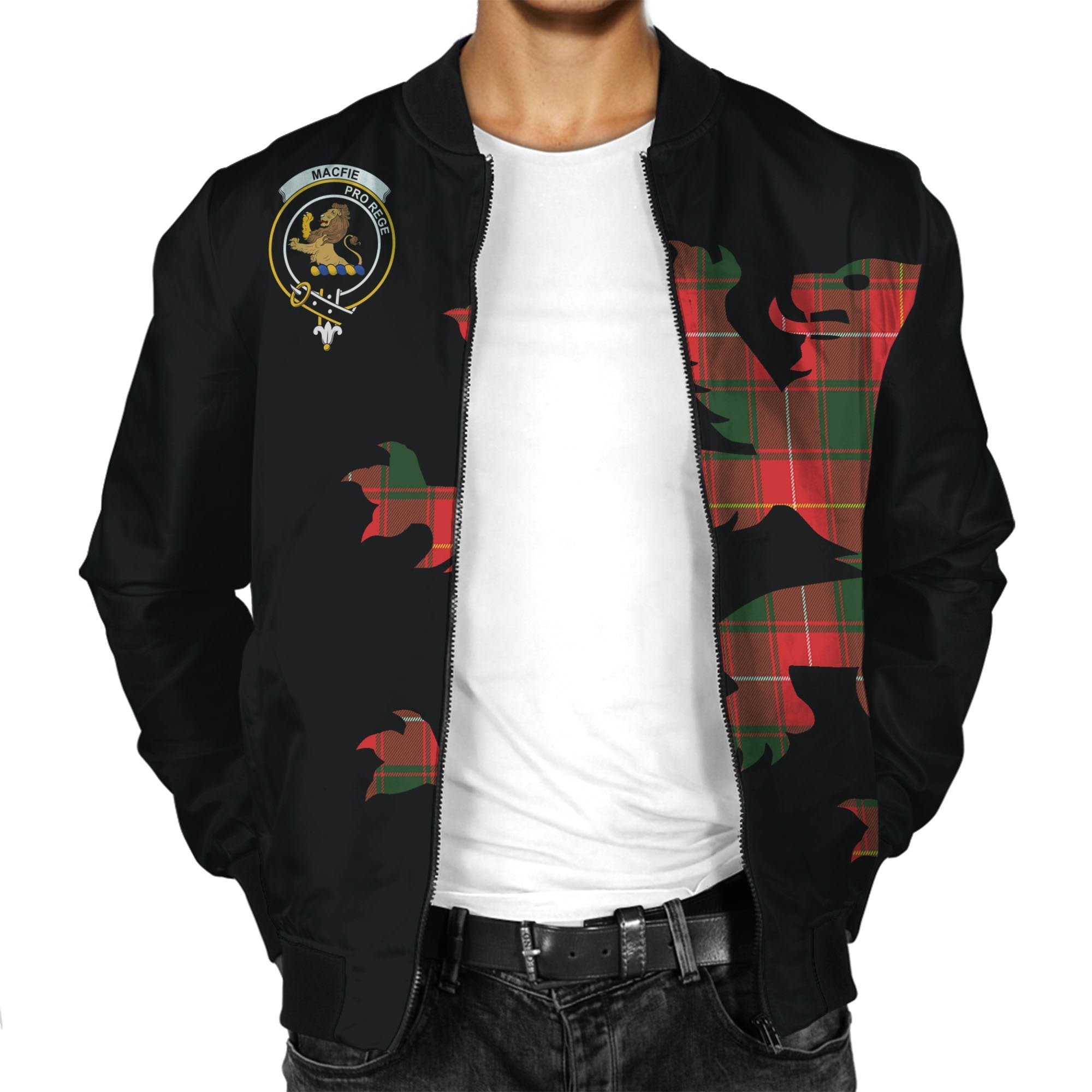 MacFie Tartan Bomber Jacket Lion & Thistle