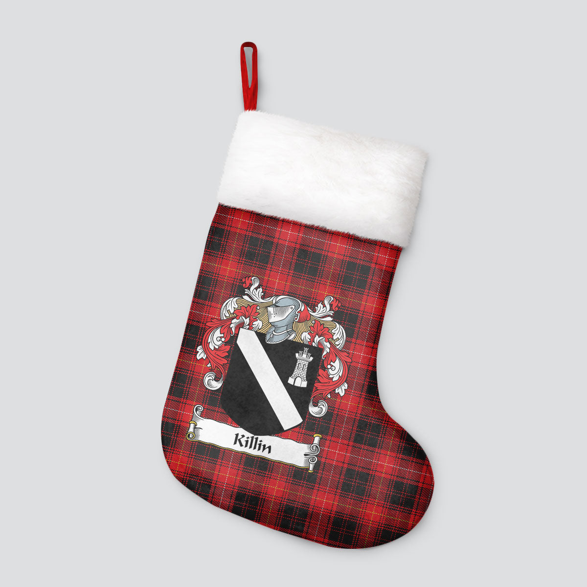 Killin Tartan Crest Christmas Stocking