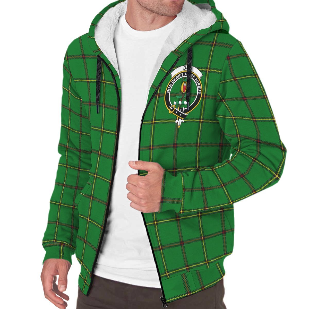 Don (Tribe-of-Mar) Tartan Crest Sherpa Hoodie