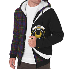 Durie Tartan Crest Sherpa Hoodie - Circle Style