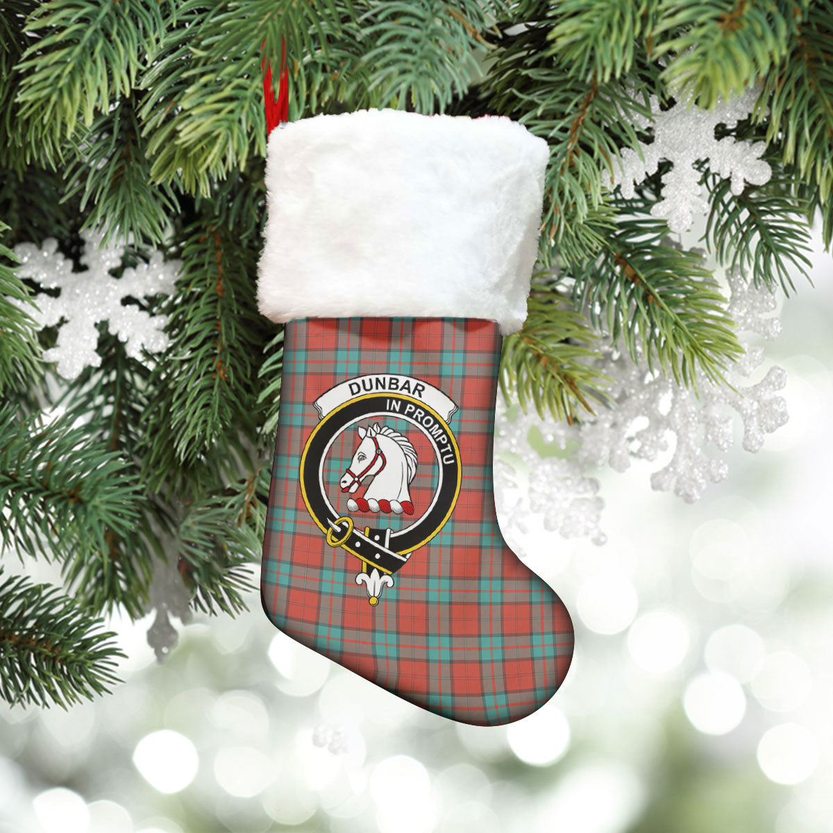 Dunbar Ancient Tartan Crest Christmas Stocking