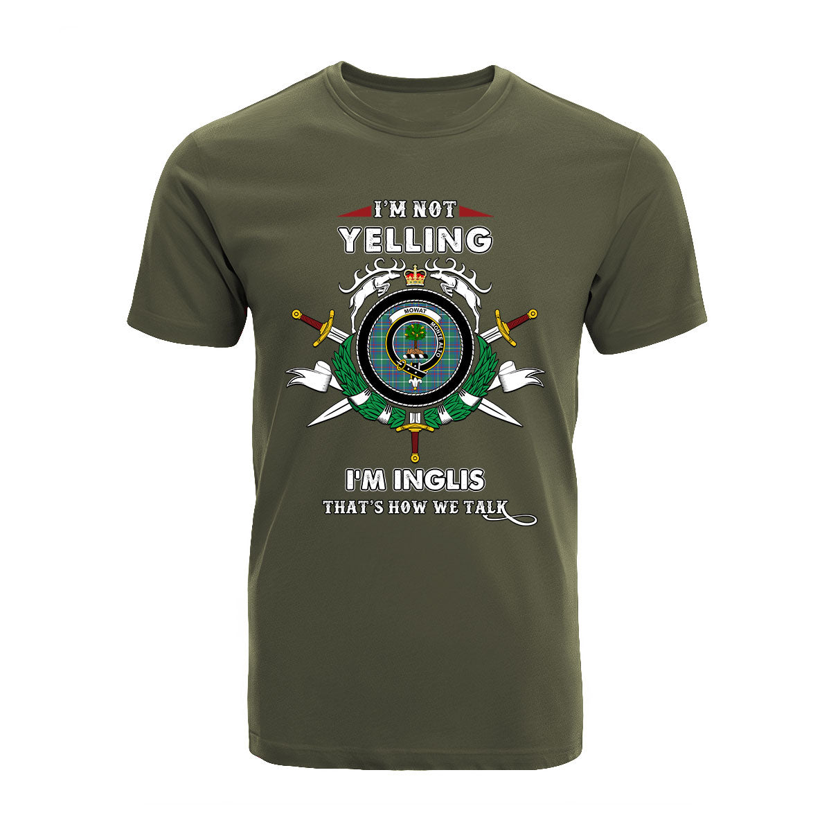 Inglis Tartan Crest T-shirt - I'm not yelling style