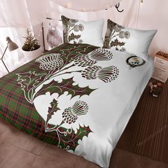 Buchan Tartan Crest Bedding Set - Thistle Style