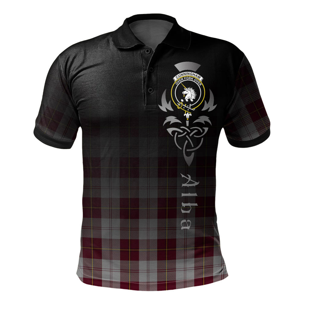 Cunningham Dress Burgundy (Dance) Tartan Polo Shirt - Alba Celtic Style