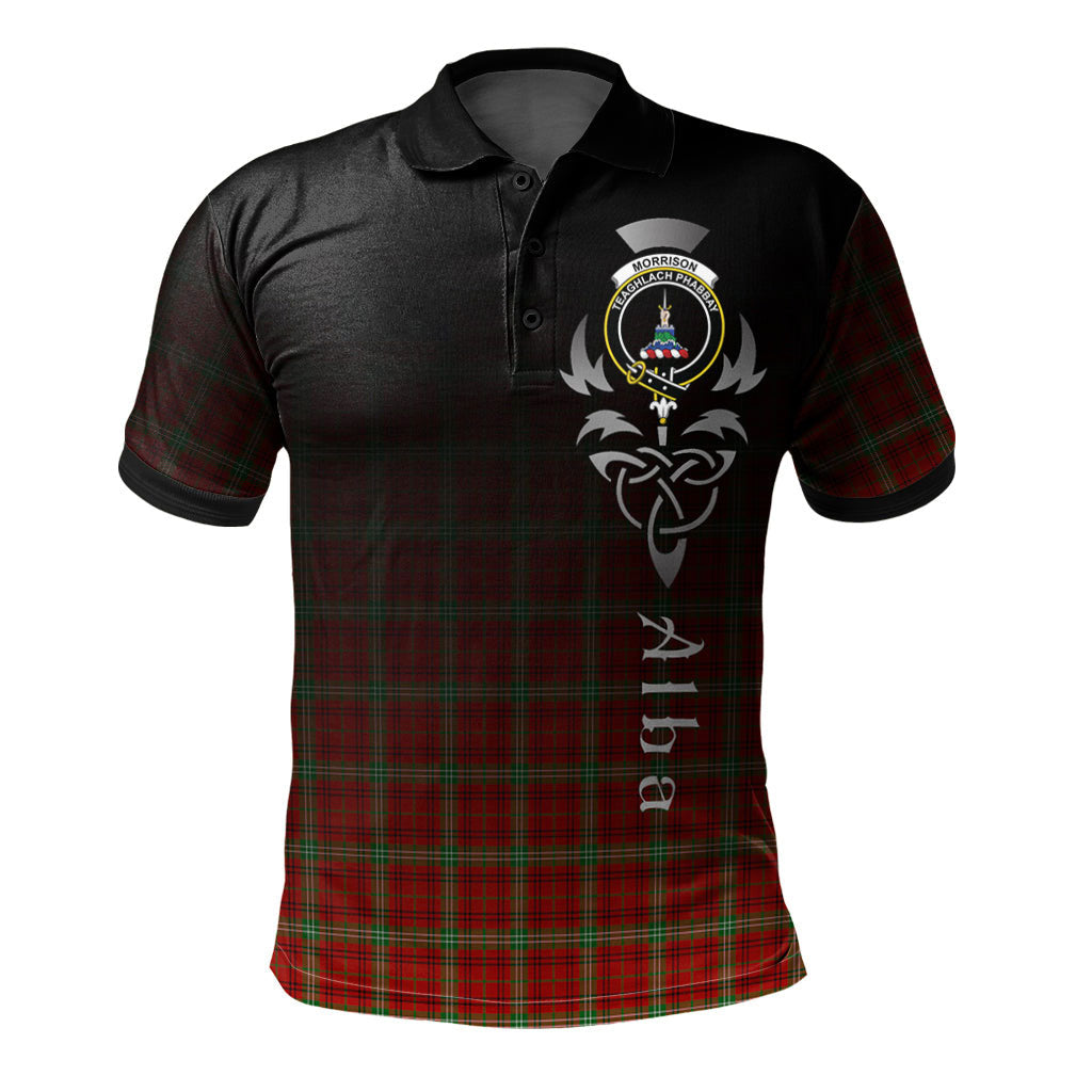 Morrison Red Modern Tartan Polo Shirt - Alba Celtic Style