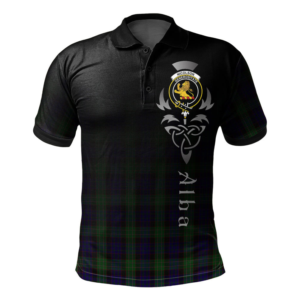 Nicolson Green Hunting Tartan Polo Shirt - Alba Celtic Style
