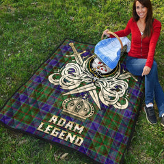 Adam Tartan Crest Legend Gold Royal Premium Quilt