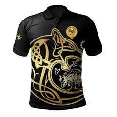 Agnew Clan Polo Shirt Viking Wolf