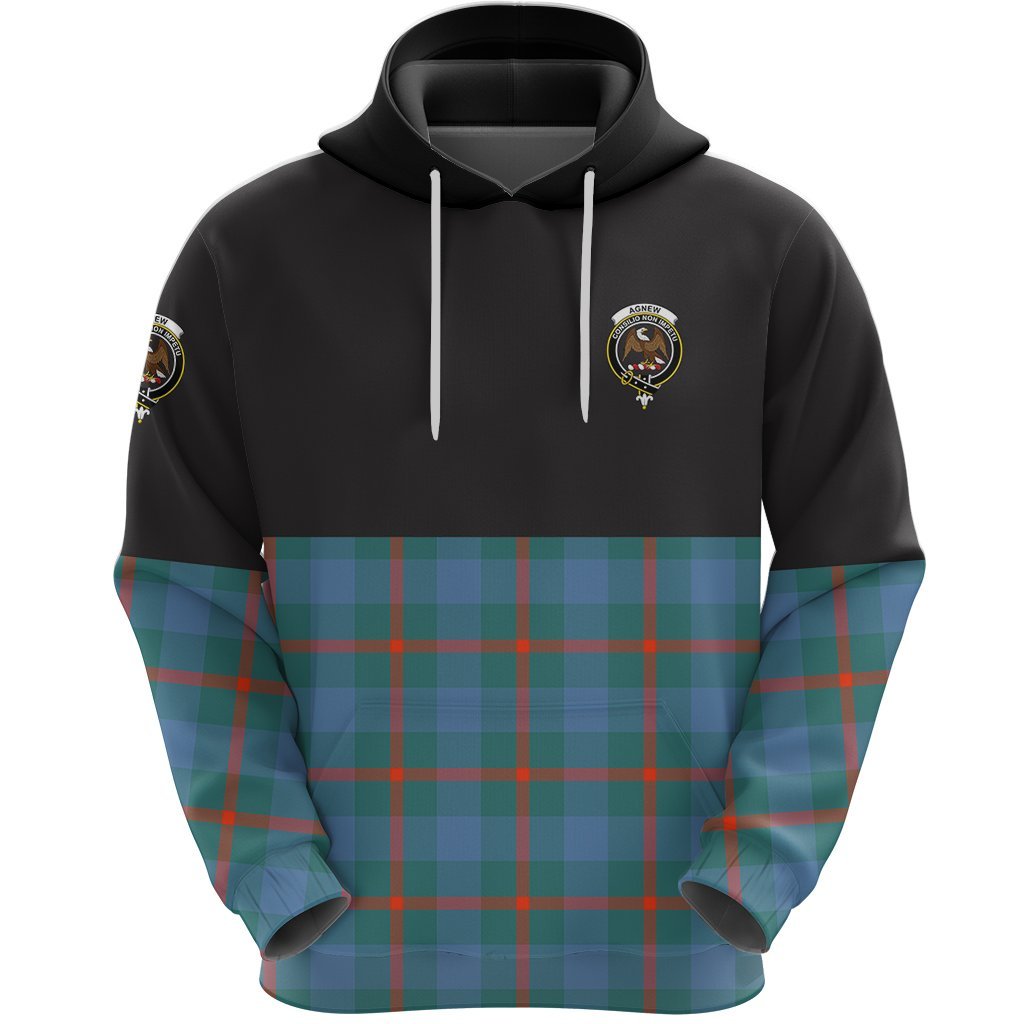 Agnew Ancient Clan Half Of Tartan Hoodie