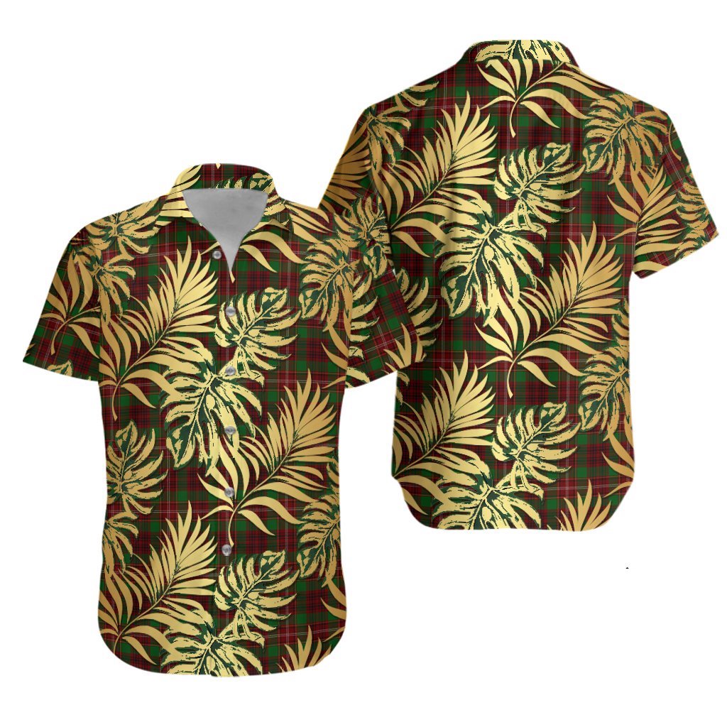 Ainslie 02 Tartan Vintage Leaves Hawaiian Shirt