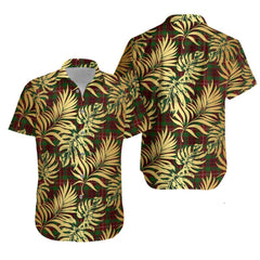 Ainslie 02 Tartan Vintage Leaves Hawaiian Shirt