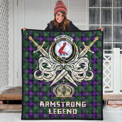 Armstrong Modern Tartan Crest Legend Gold Royal Premium Quilt