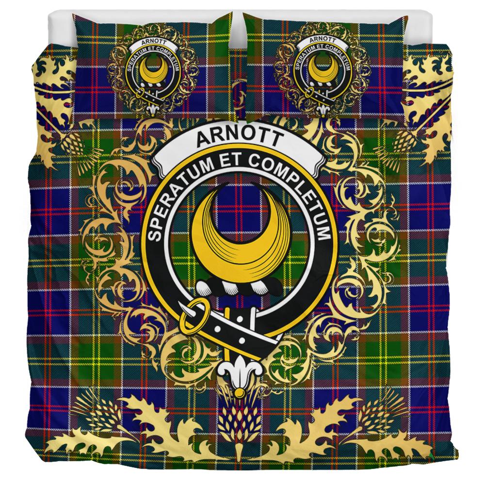 Arnott Tartan Crest Bedding Set - Golden Thistle Style