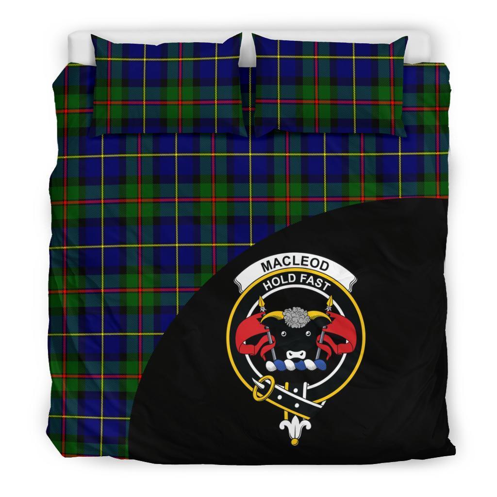 MacLeod of Harris Modern Family Tartan Crest Wave Style Bedding Set