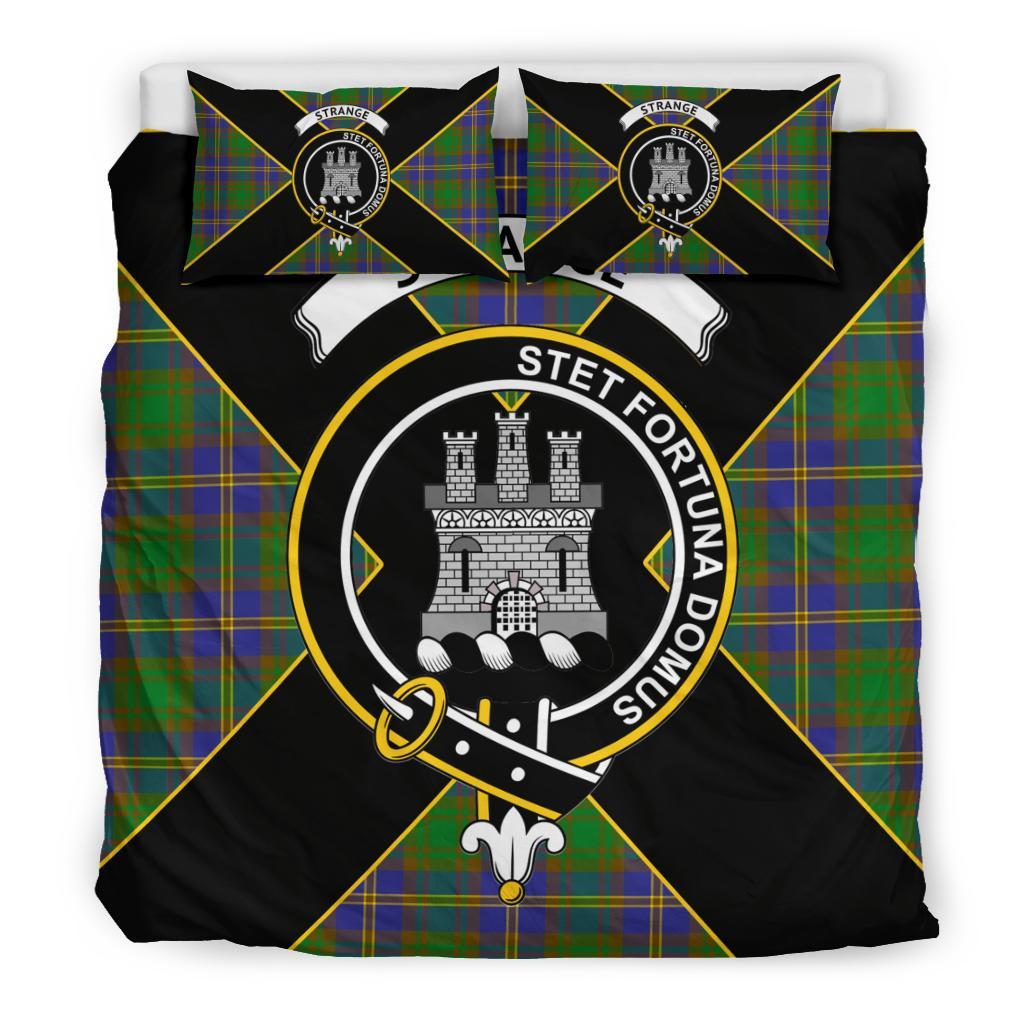 Strange (or Strang) Tartan Crest Bedding Set - Luxury Style