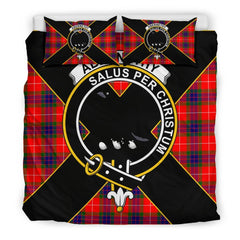 Abernethy Tartan Crest Bedding Set - Luxury Style