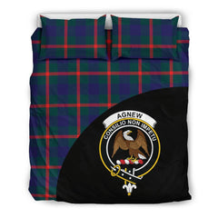 Agnew Modern Tartan Crest Wave Style Bedding Set