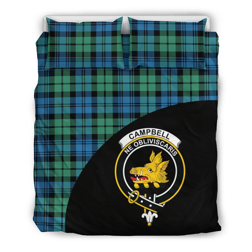 Campbell Ancient 01 Family Tartan Crest Wave Style Bedding Set
