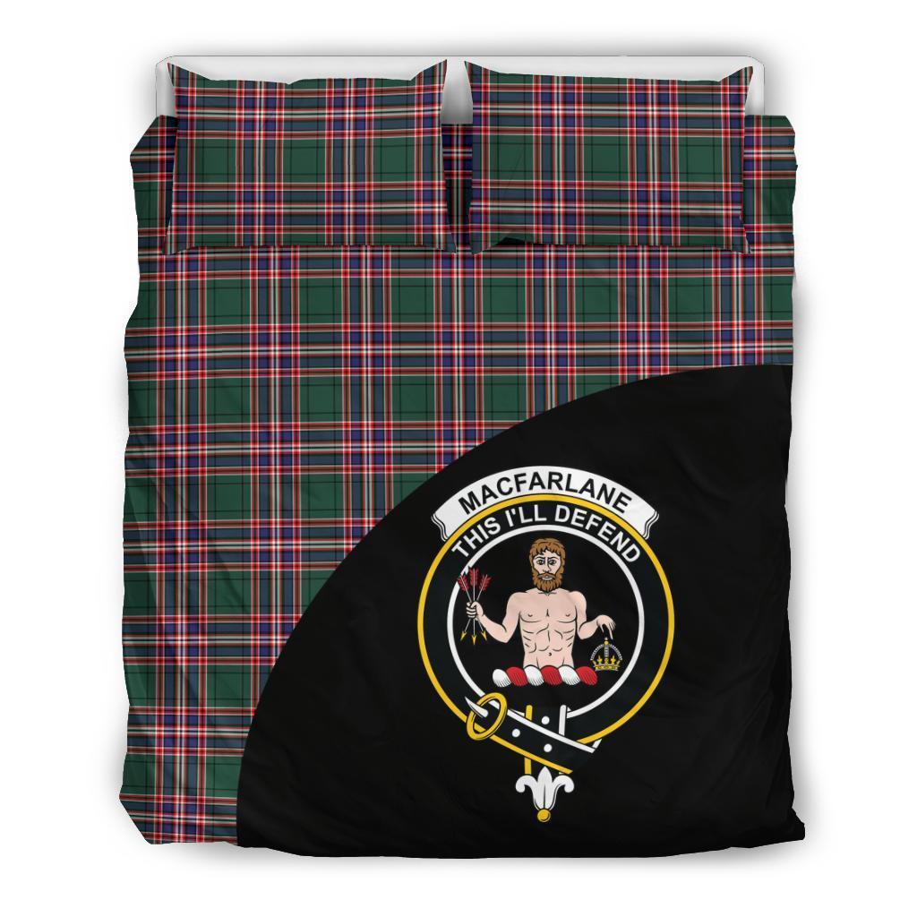 MacFarlane Hunting Modern Family Tartan Crest Wave Style Bedding Set