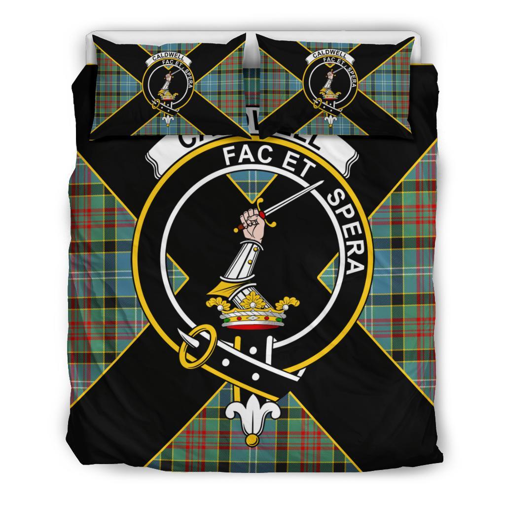 Caldwell Tartan Crest Bedding Set - Luxury Style